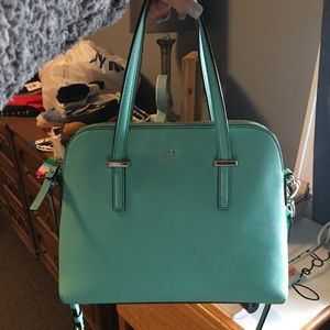 Medium size Kate spade satchel turquoise